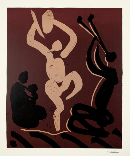 Pablo Picasso  : Bacchanale avec une femme assise tenant un b ..., Cannes, 17 November 1959 - 5 February 1960