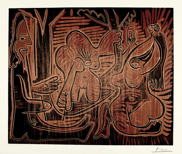 Pablo Picasso  : Le Déjeuner sur l'herbe, d'après Manet.  ..., Mougins, 23 April 1962