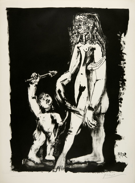 Pablo Picasso  : Vénus et l'amour, d'après Cranach. Deuxiè ..., 30 May 1949