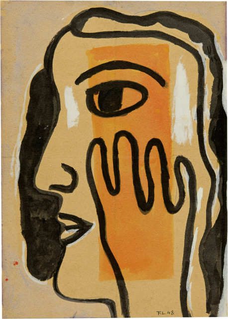 Fernand Léger : Tête avec une main, 1948