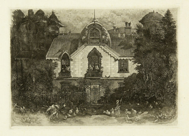 Rodolphe Bresdin : La  maison enchantée, 1871