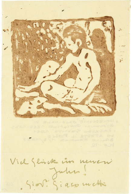 Giovanni Giacometti : Sitzender Knabenakt nach links - Diego, 1910