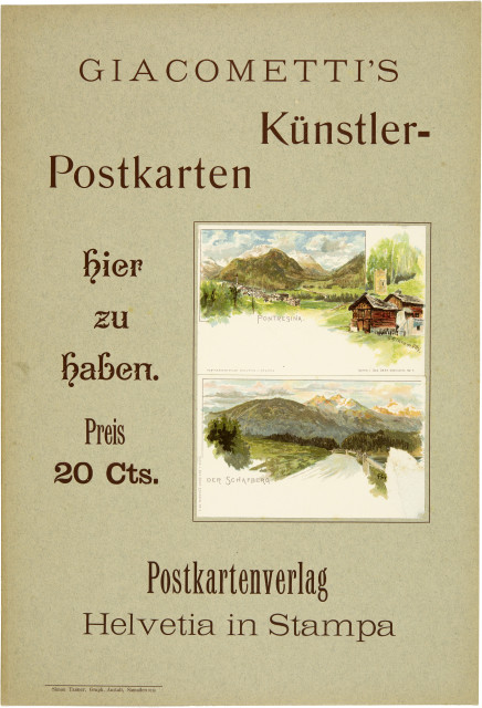 Giovanni Giacometti  : Werbeplakat für Giacometti's Künstler- ..., Around 1900