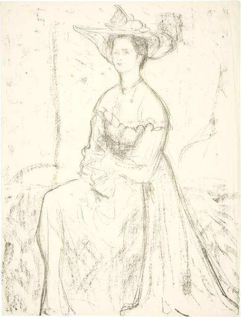 Cuno Amiet : Die zukünftige Gattin des Künstlers, Around 1895