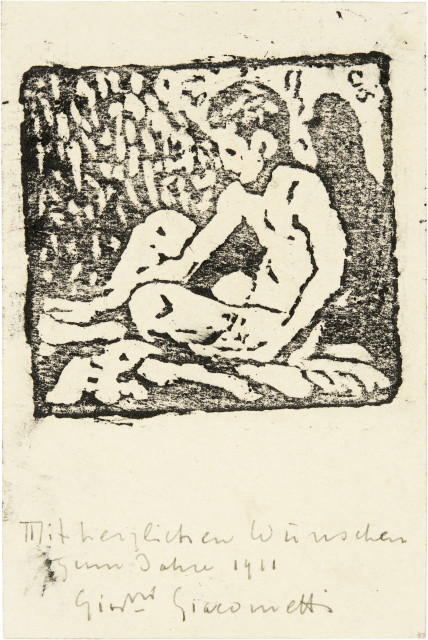 Giovanni Giacometti : Sitzender Knabenakt nach links - Diego, December 28, 1910