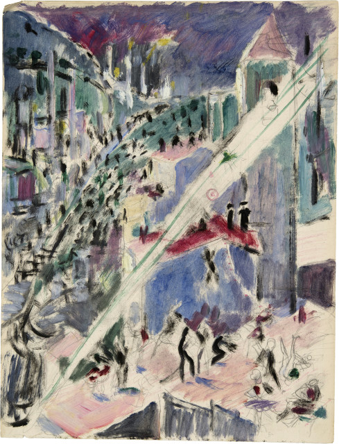 Otto von Wätjen : Tanz auf den Dächern (Studie), Around 1915