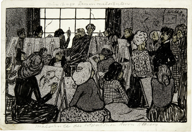Simplicissimus - Erich Wilke  : Münchner Damenmalschulen: Malschule des  ..., 1904