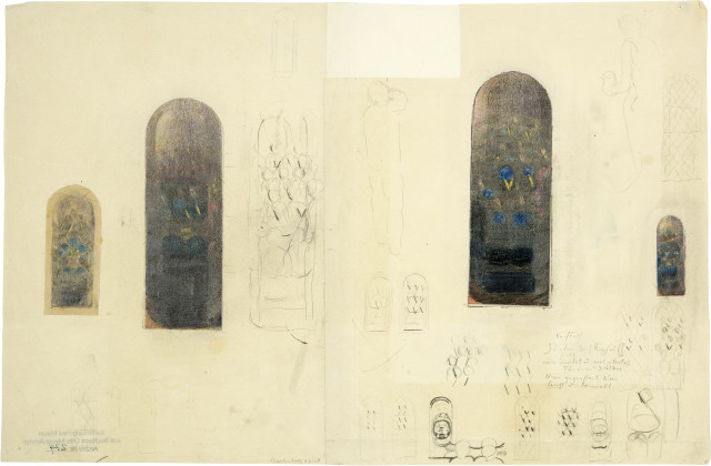 Otto Meyer-Amden : Entwürfe und Skizzen für Glasfenster in ..., 1926
