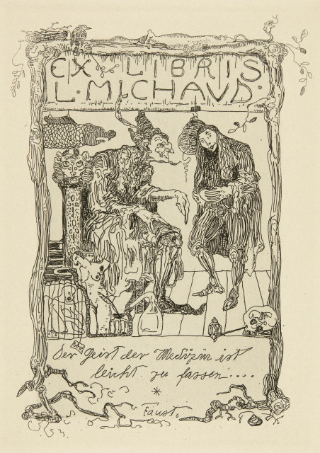 Paul Klee : Ex Libris Louis Michaud, 1901