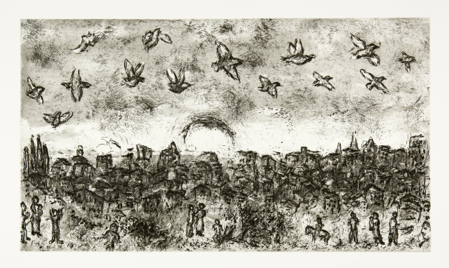 Marc Chagall  : André Malraux. Et sur la terre... Eaux- ..., 1977