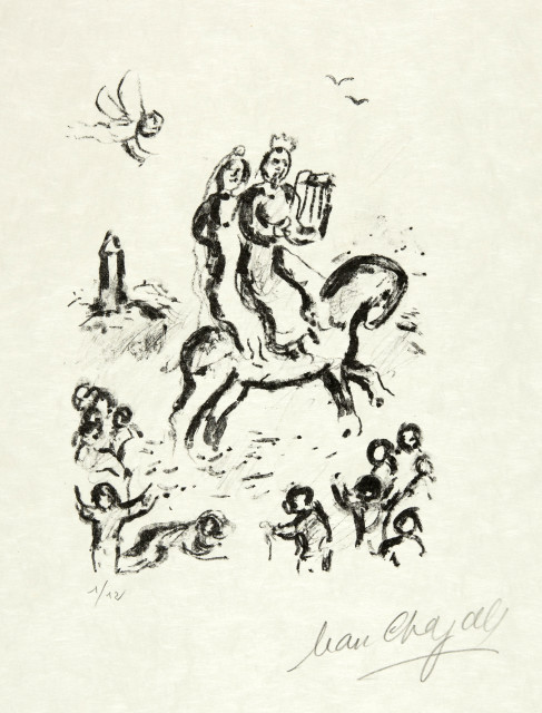 Marc Chagall : Sujet biblique, March, 1984