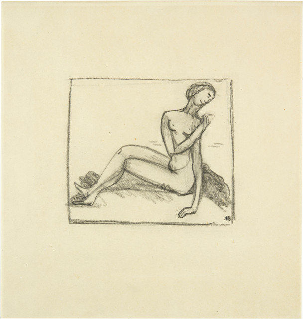 Hans Ernst Brühlmann : Sitzende, rückwärtsblickend, 1910-1911