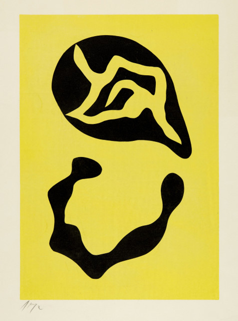 Hans Arp : Schatten-Skelett und Schleuder, 1958