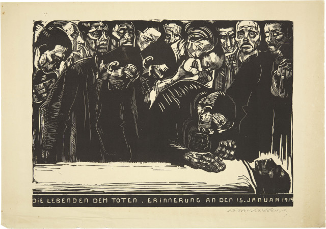 Käthe Kollwitz : Gedenkblatt für Karl Liebknecht, 1920