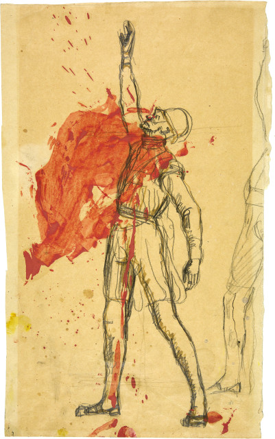 Ferdinand Hodler : Der Schwur. Figurenstudie zu 'Einmütigkeit', 1911-1912