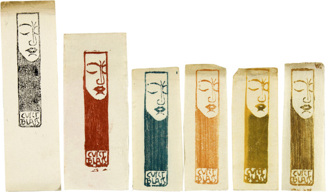Cuno Amiet  : Ex Libris Curt Blass , 1903