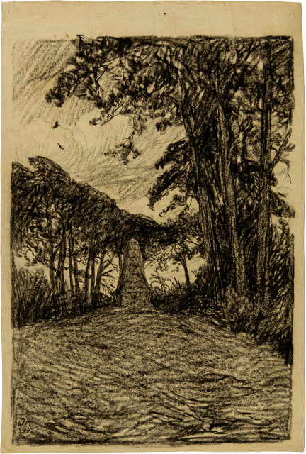 Otto Modersohn  : Das Jürgen Christian Findorff-Denkmal auf  ..., Around 1895