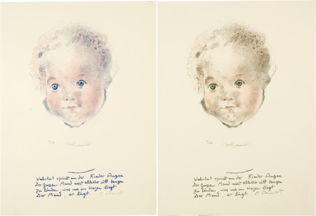 Cuno Amiet : Kinderköpfchen (Neujahrsblatt 1942/43), 1942