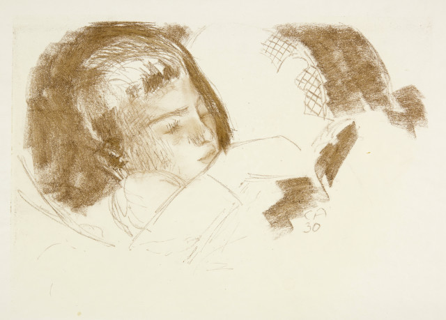 Cuno Amiet : Knabe beim Lesen, 1930