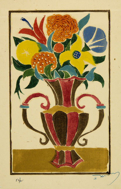 André Derain : Bouquet de fleurs dans un vase, Around 1945-1948