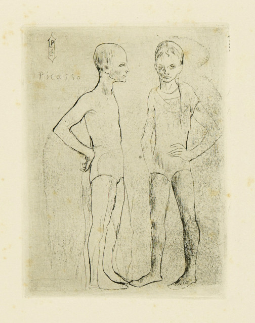 Pablo Picasso  : Les deux saltimbanques , Paris, around March 1905
