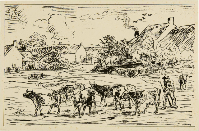 Charles François Daubigny : Le troupeau de vaches,  
