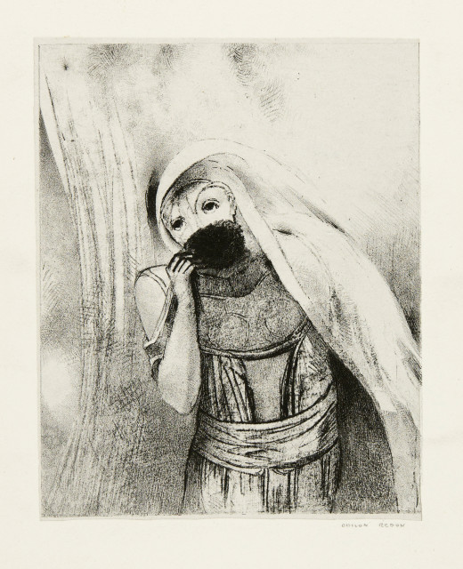 Odilon Redon : 2 Blätter aus der Folge: 'Tentation de ..., 1896