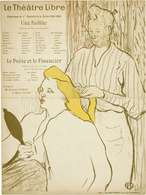 Henri de Toulouse-Lautrec  : Ta bouche. - La coiffure, Programme du Théâ ..., 1893 
