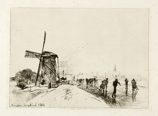 Johan Barthold Jongkind : 'Cahier de Six Eaux-fortes, Vue de Hollande' ..., 1862