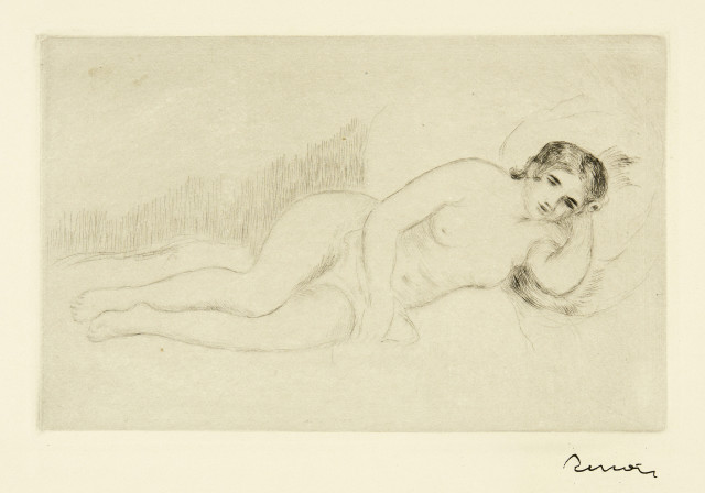Pierre-Auguste Renoir  : Femme nue couchée (tournée à droite) 1er  ..., Around 1906; around 1906; 1908; around 1908; around 1908