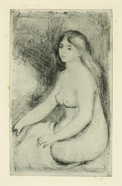 Pierre-Auguste Renoir : Sur la plage, à Berneval. - Le chapeau é..., Around 1892-1897