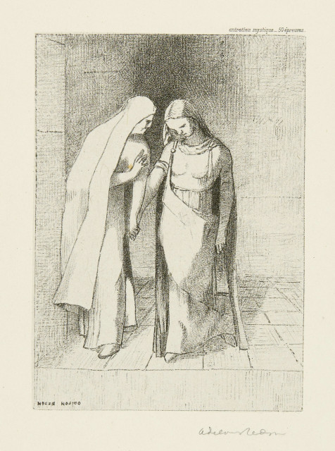 Odilon Redon : Entretien mystique, 1892