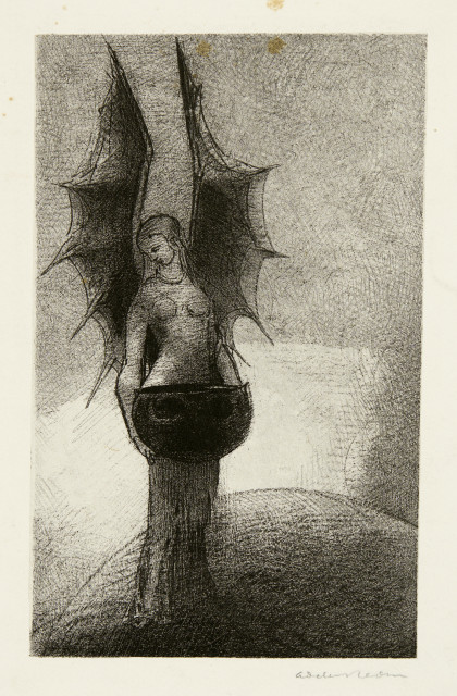 Odilon Redon : Les ténèbres (Frontispice), 1892