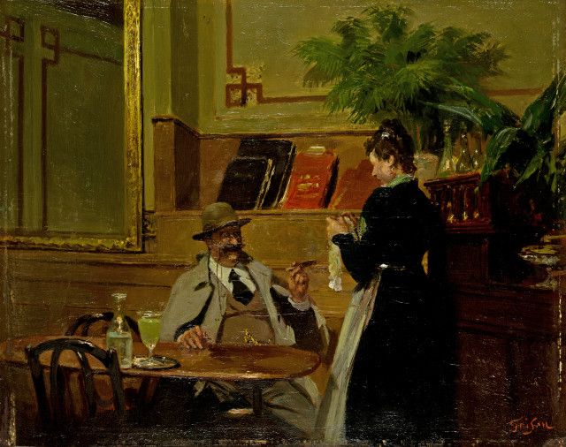 François-Adolphe Grison : Le verre d'absinthe,  