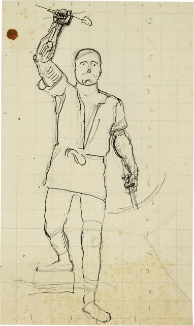 Ferdinand Hodler  : Vorstudie zum Bild Älpler mit Armbrust , 1895 