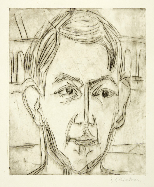 Ernst Ludwig Kirchner : Kopf eines jungen Mannes (Dr. Hans Bütow), 1926