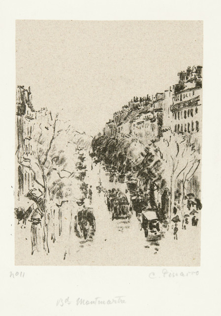 Camille Pissarro : Boulevard Montmartre, Around 1899
