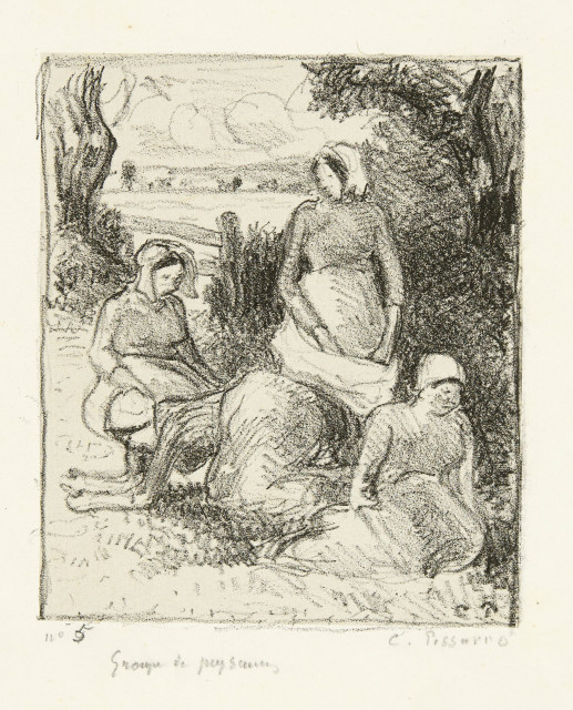 Camille Pissarro : Groupe de paysannes, Around 1896