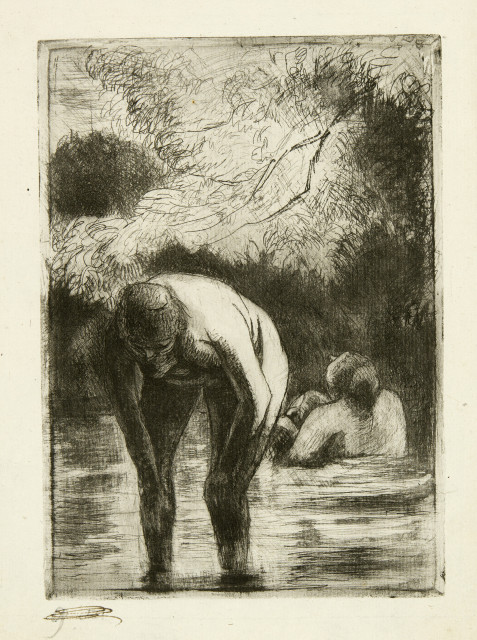Camille Pissarro : Les deux baigneuses, 1895