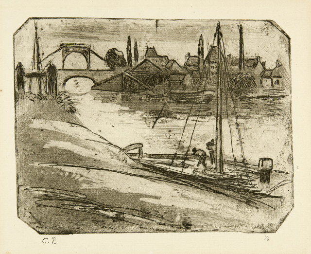 Camille Pissarro : Les berges, à Rouen, Around 1893
