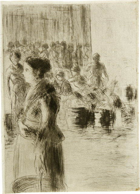 Camille Pissarro : La bonne faisant son marché, 1888