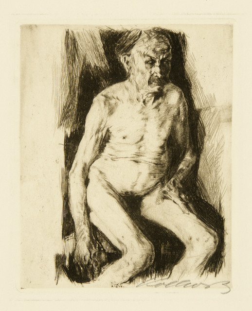 Käthe Kollwitz : Sitzender alter Mann, 1891