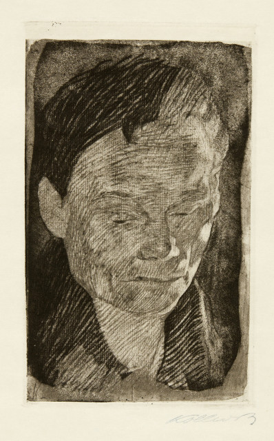 Käthe Kollwitz : Frauenkopf, 1905 ?