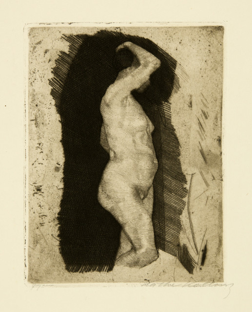 Käthe Kollwitz : Stehender weiblicher Akt, 1900