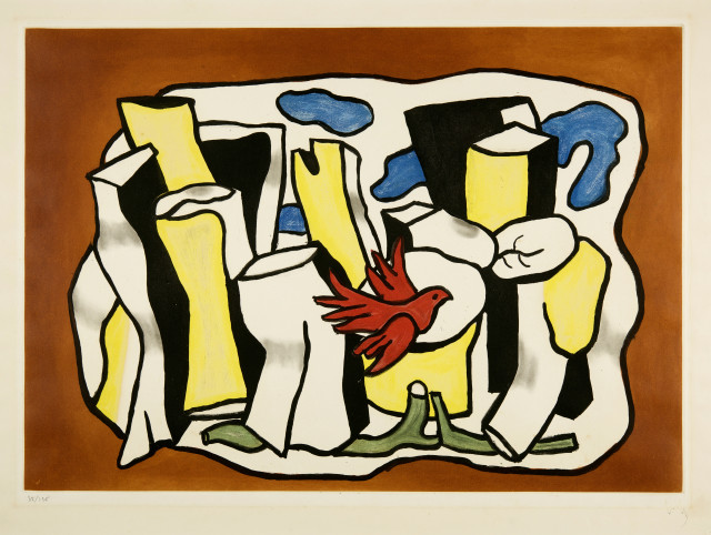 Fernand Léger : L'oiseau rouge dans le bois, 1953