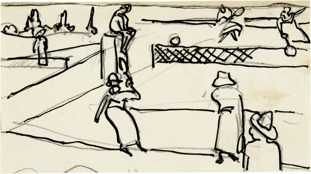 Ernst Ludwig Kirchner : Tennisspielerinnen, Around 1922