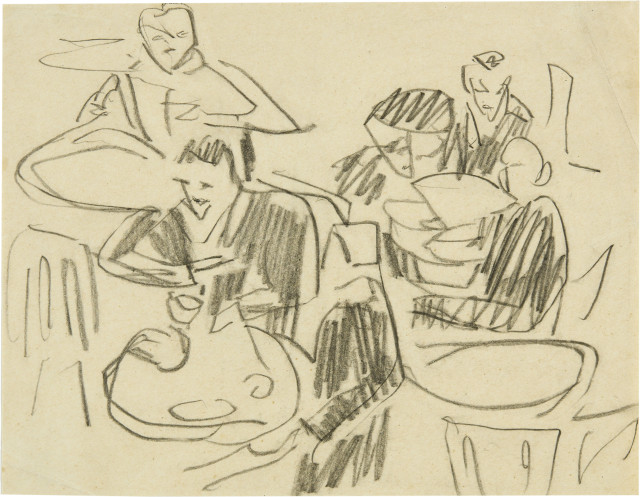 Ernst Ludwig Kirchner : Im Caféhaus, Around 1912