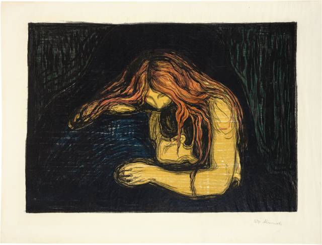 Edvard Munch  : Vampyr II - Vampire II , 1895-1902