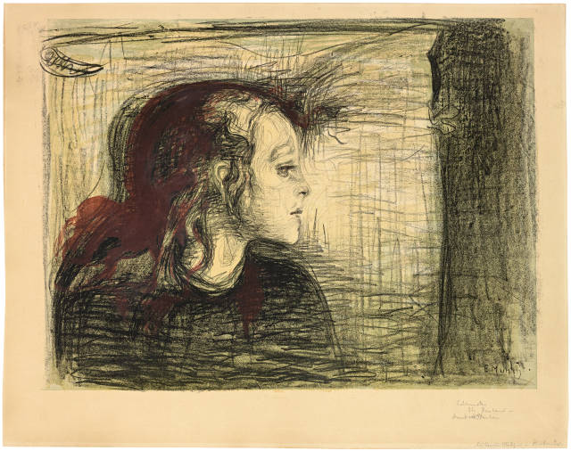 Edvard Munch  : Das kranke Mädchen I - The Sick Child I , 1896