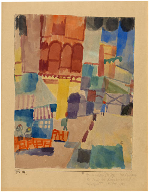 Paul Klee  : Vor einer Moschee in Tunis , 1914 - work number 1914.204